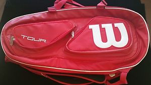 Wilson Tour V Red 15 pack tennis racket bag used ( 4 months old)
