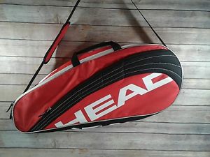 HEAD Tennis Raquet Bag Red and Black w/ Shoulder Strap