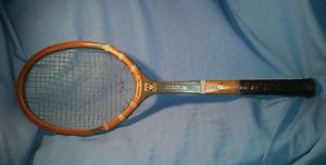 Vintage Spalding-Lamina Wood Tennis Racquet Racket + Wooden Press; Man-cave