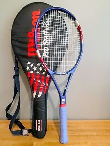 rare WILSON PRO STAFF TOUR CLASSIC 6.6 STARS & STRIPES TENNIS RACQUET  4 1/2