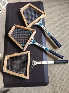 Vintage Wood Tennis Racket Racquet Press Frame Holders & Racquets Wilson Flexor