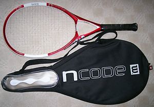 WILSON NCODE N5 TENNIS RACQUET OVERSIZE 110 SQ" 4 3/8 GRIP W/CASE