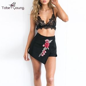NEW Rose Embroidery Fashionable Mini Skort