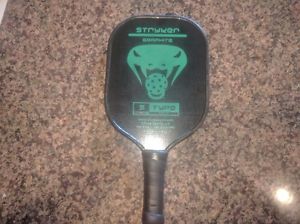 Onix Graphite Stryker Pickleball Paddle, Black, Green lettering, S Type