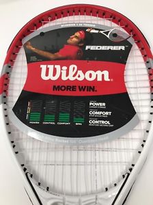 Wilson Federer Adult Strung Tennis Racket, 4 3/8