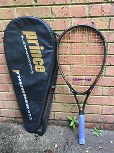 Prince THUNDER 970 STRUNG Tennis Racquet 4-3/8" 124 Sq In EUC Case Incl