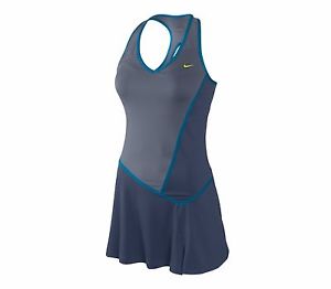 Maria Sharapova NIKE designer tennis dress gray blue sexy m medium 8 10 MINT