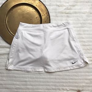 Nike Dri Fit White Tennis Skirt 2 In 1 Built In Compression Shorts Small