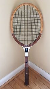 Vintage WILSON CHRIS EVERT AUTOGRAPH 4 3/8 Wooden Tennis Racket Nice