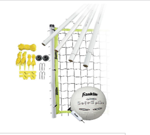 Advanced Volleyball Set Includes Mini Pump And Needle Poles Adjustable Guy Rope