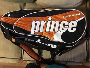 Prince Tour Team Tennis Bag Orange & Black 9 Pack Tennis Racquet Bag