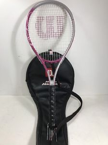 Wilson Nano Carbon Hope Tennis Racquet 4 1/4 L2 Grip Breast Cancer Awareness