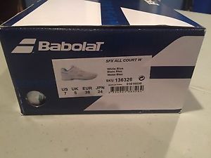 BABOLAT Women's SFX All Court Tennis Shoes US Size 7 White/Blue