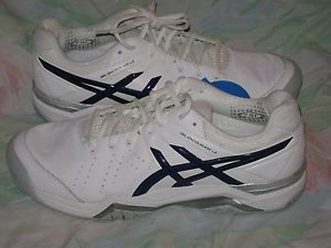 ASICS Gel Encourage LE Tennis Shoe, Men's 10, White/Navy/Black E502L