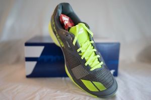 Babolat Jet All Court Tennis Shoes (Grey/Yellow) Mens size 11.5 (Brand New)