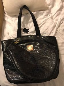 Court Courtier Black Leather Tennis Bag