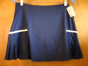 NEW Pure Lime Women's Tennis Skirt Skort Navy Blue White Large NWT MSRP $58