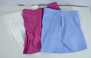 Lot 3 Adidas Golf Skirts Size 6 Blue, White, Purple Skorts