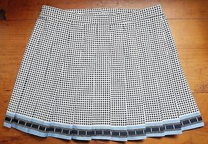New Tail Women's Tennis or Golf Skirt Pleated White Black Blue Size 14