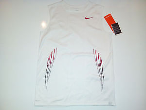 New Nike White/Red Tennis Top Dri-Fit Nadal XL