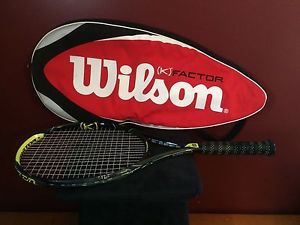 Wilson K Factor Pro Open Tennis Racquet 4 5/8 Grip With Case Nice Condition