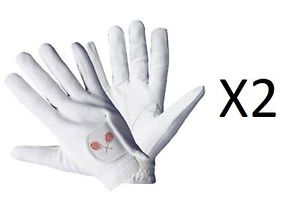 Tourna Mens Full Finger Tennis Glove Right Hand Sheepskin Leather MD (2-Pack)