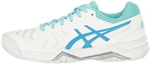 ASICS GEL Challenger 11 Women's tennis shoes sneakers -White/Blue/Aqua -Reg $100