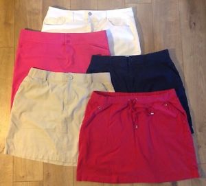 Lot Of 5 EUC Christopher & Banks Golf Tennis Skort, Women's Size 14 Skirt Shorts