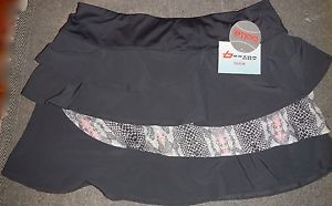 New With Tags Bolle Tennis skirt size XL Dark Gray Black snake skin accents