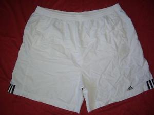 Adidas Tennis Athletic Shorts White with Black Trim Mens Size Size 2XL