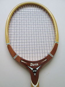 Vintage Davis Wood Tennis Racquet Collectible Grip Size  4 L Made In USA