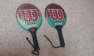 Pair of Wilson ProStaff Graphite Paddleball Racquets-Platform Tennis-4 1/4"