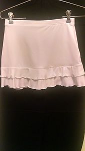 Little Miss Tennis Girls White Ruffled Skort, US Size L
