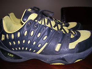 PRINCE T22 TENNIS SHOES MEN'S US SIZE 13 BLACK/YELLOW VERY GOOD CONDITION NICE