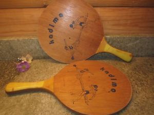 Vintage Retro Kadima Paddle Ball Set Original Ball Made in Israel