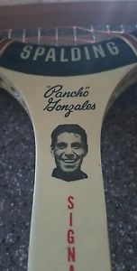 VINTAGE PANCHO GONZALES  SPALDING SIGNATURE WOODEN TENNIS RACQUET, Excellent!!