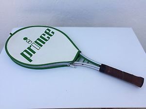 Vintage PRINCE Aluminum Tennis Racquet With COVER! 4-1/2 Grip
