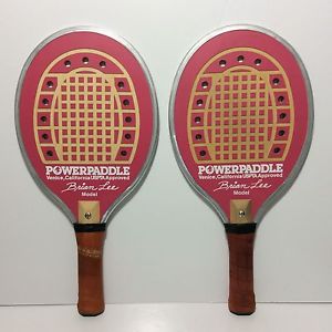 2 Brian Lee Model USPTA Approved PowerPaddle Beach Tennis Racquets Venice CA