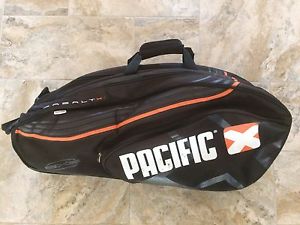 Pre Owned FISCHER Pacific BASALT X 6 Tennis Racquet Racket Travel Bag Case