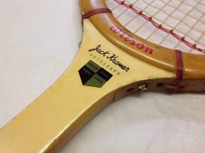 VINTAGE TENNIS RACQUET WOOD JACK KRAMER AUTOGRAPH WILSON championchip play