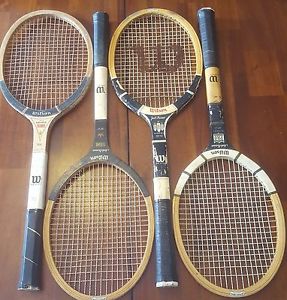 VINTAGE JACK KRAMER PRO / FLIGHT TENNIS RACQUETS LOT OF 4
