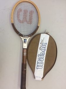 Vintage WILSON CHRIS EVERT AUTOGRAPH LIGHT 4 1/4 Wooden Tennis Racket NICE!
