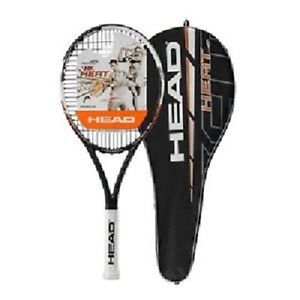 NEW HEAD IG HEAT TENNIS RACQUET INNEGRA GRIP SIZE 4 1/4,  W/COVER BAG.