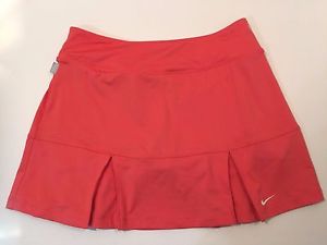 Nike Dri-Fit Womens Tennis Skirt Skort Shorts Coral Pleated Size S Small NEW
