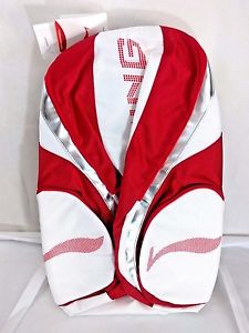 NEW White & Red Li-Ning Badminton Racket Bag Backpack US SELLER