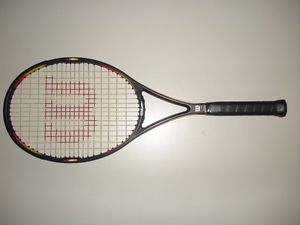 WILSON PRO STAFF CLASSIC 6.1 MP 95 TENNIS RACQUET 4 3/8 BLACK CAP (NEW STRINGS)