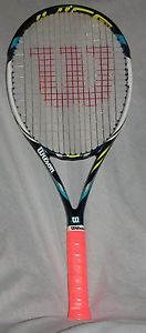 Wilson Tennis Racquet Juice 100 4 3/8 Wilson Sensation String 16 x 18 10.7 oz.