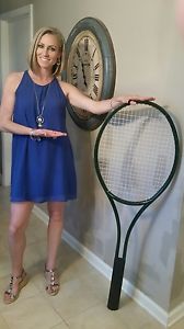 Giant Tennis Racket Store Display.  55" long and 20 inches across the net.
