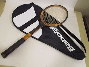 Vintage Wilson Advantage Strata Bow Light 4 1/2 Wooden Tennis Racquet With Case