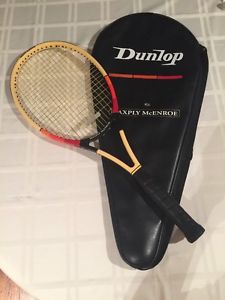 Dunlop Maxply McEnroe Tennis Racket Case 4 5/8" Leather Grip 98 Headsize